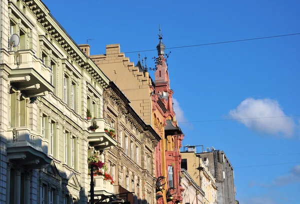 Rua Piotrkowska em Lodz — Fotografia de Stock