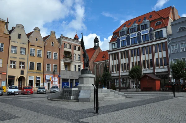 Města Grudziadz, hlavní náměstí. — Stock fotografie