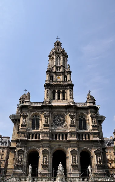 Facade of Sainte Trinite church in Paris. France — Stock Photo, Image