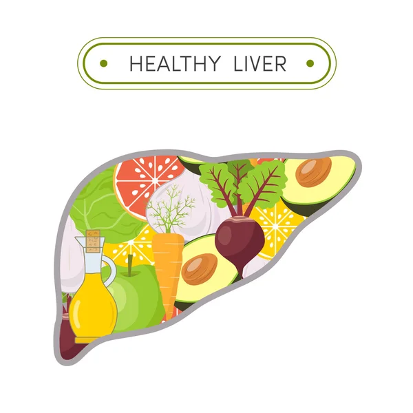 Healthy liver concept — Stock Vector