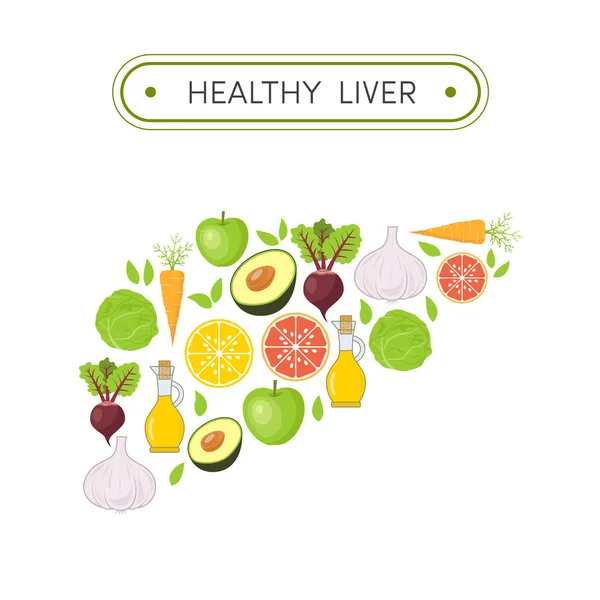 Healthy liver concept — Stock Vector