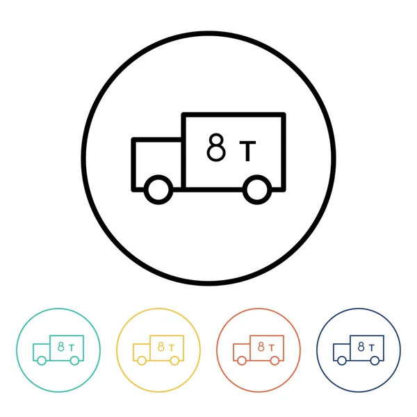 LKW im linearen Stil — Stockvektor