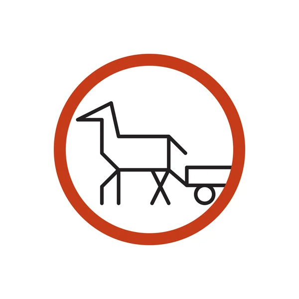 No horse-drawn vehicles — Stock Vector