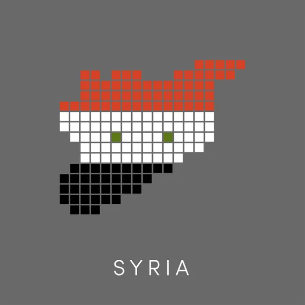 Pixel map of Syria — Stock Vector