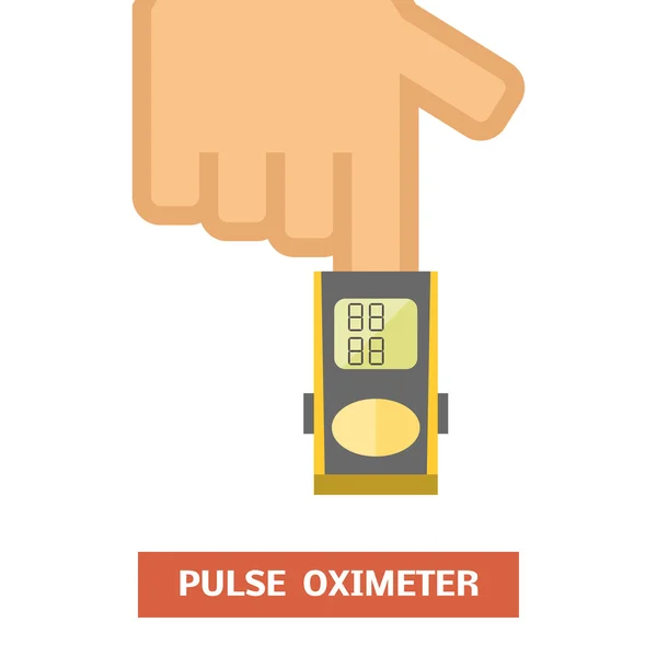 Pulse oximeter vektor — Stock vektor