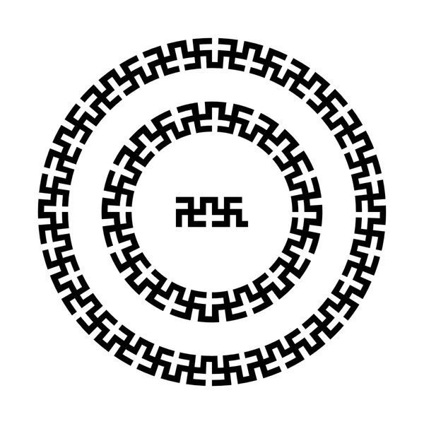 Swastika ronde patroon — Stockvector