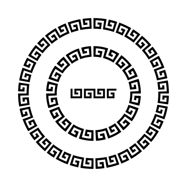 Griekse antieke ronde patroon — Stockvector