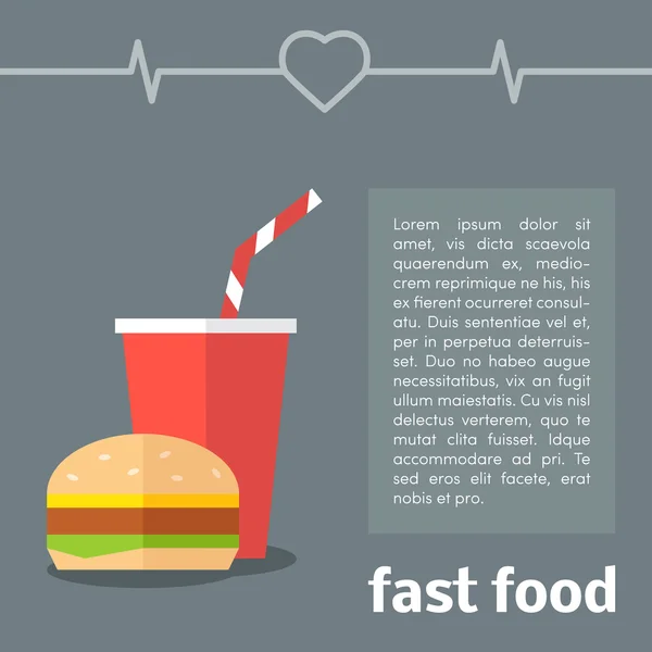 Fastfood sjabloon — Stockvector