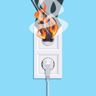 Düz biçimli elektrik ateş kavramı, vektör