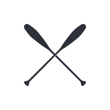 Düz biçimli çapraz kürek işareti, vektör