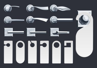 Kapı askısı vektörü düz biçimde ayarlandı