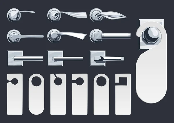 Cabides de porta vetor definido em estilo plano — Vetor de Stock