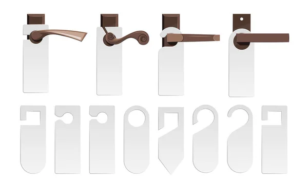 Deur hangers vector set in platte stijl — Stockvector