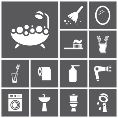 banyo, Wc, lavabo simgeler