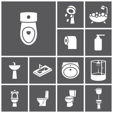 banyo, Wc, lavabo simgeler