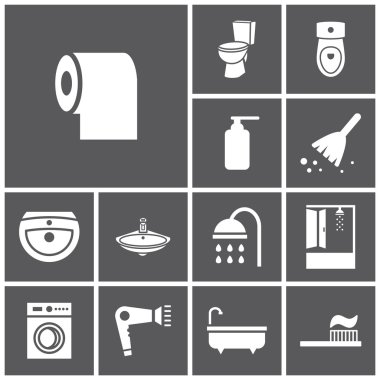 banyo, Wc, lavabo simgeler