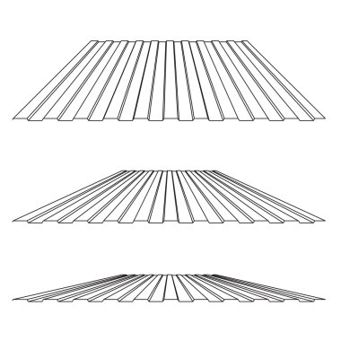 Corrugated metal roof clipart