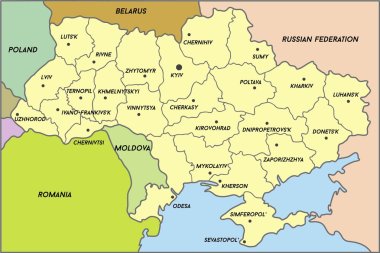 Map of Ukraine clipart