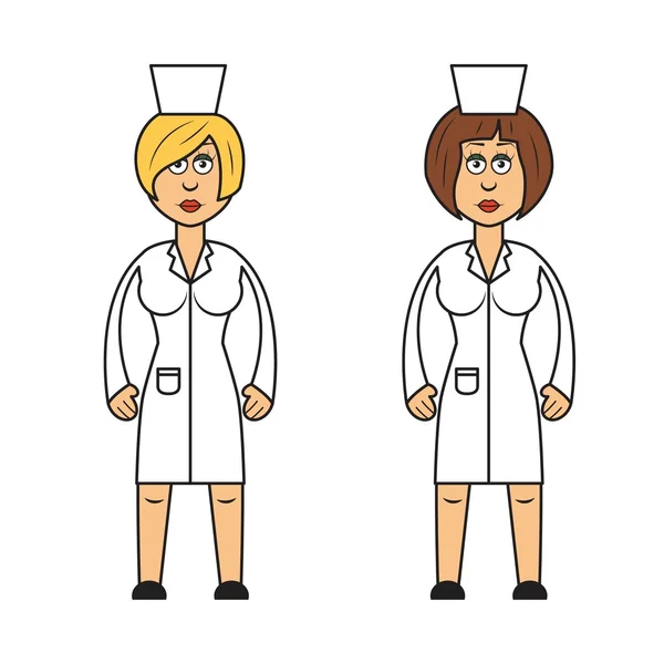 Médicos femeninos — Vector de stock