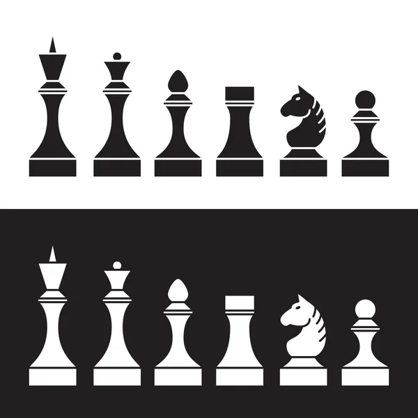Ensemble de pièces d'échecs — Image vectorielle
