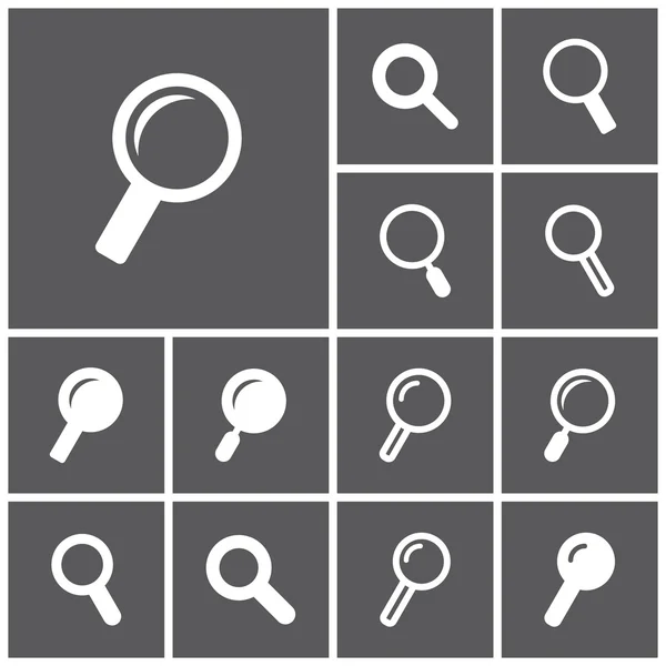 Zoeken, zoeken naar pictogrammen — Stockvector