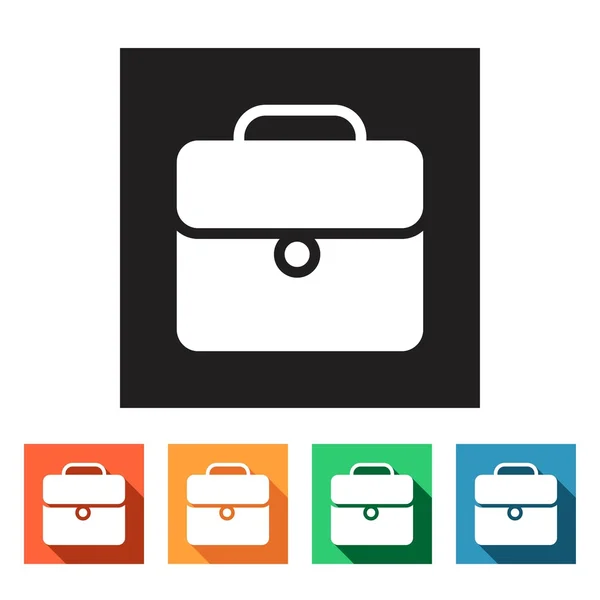 Business, suitcase, bag icons — Stock Vector
