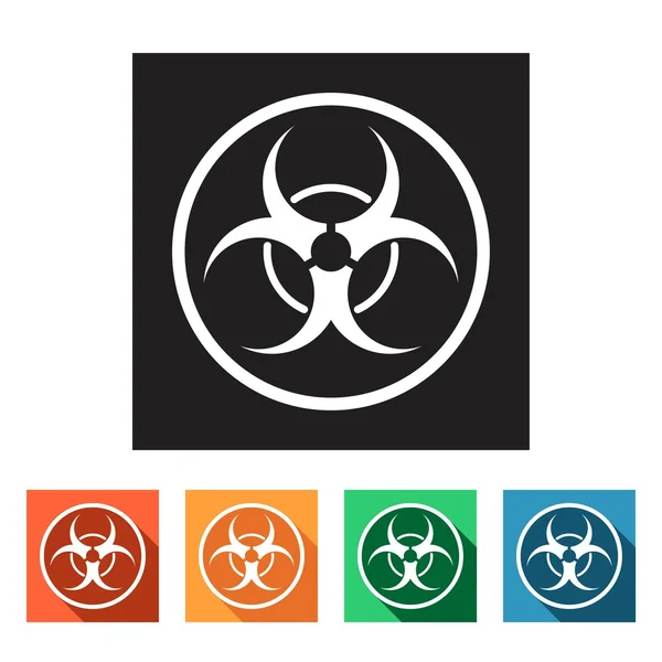 Biohazard, niebezpieczne ikony — Wektor stockowy