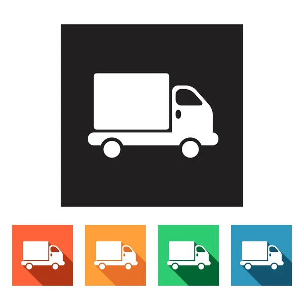 Ogistics, náklaďák, nákladní automobil ikony — Stockový vektor