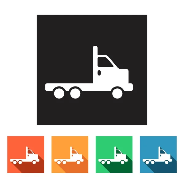 Ogistics, ciężarówka, samochód ciężarowy ikony — Wektor stockowy