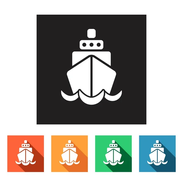 Πλοίο, σκάφος, θαλάσσιο εικονίδια — Διανυσματικό Αρχείο