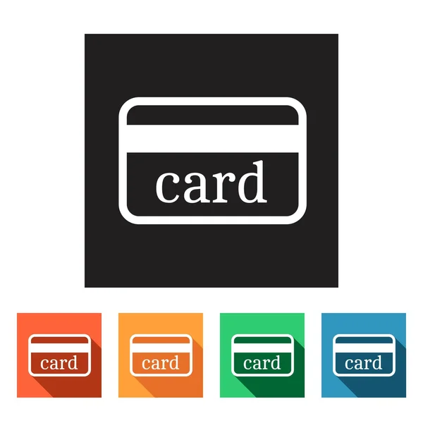 Creditcard, betaalkaart pictogrammen — Stockvector