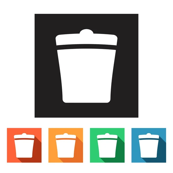 Iconos de papeleras de reciclaje — Vector de stock