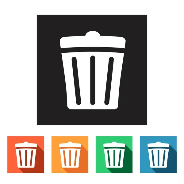 Iconos de papeleras de reciclaje — Vector de stock