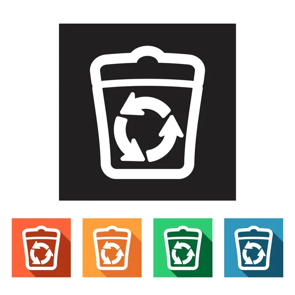 Iconos de papeleras de reciclaje — Vector de stock