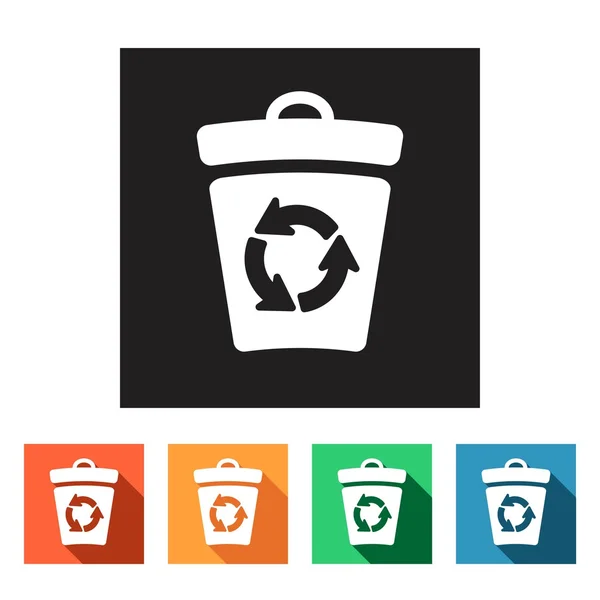 Iconos de papeleras de reciclaje — Vector de stock