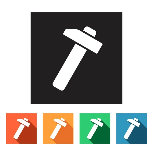 Hammer, manufacturing icons — Stock Vector