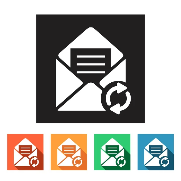 Connection, letter, mail icons — Stock Vector