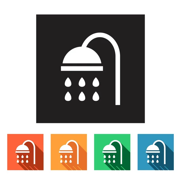 Bagno, icone doccia — Vettoriale Stock