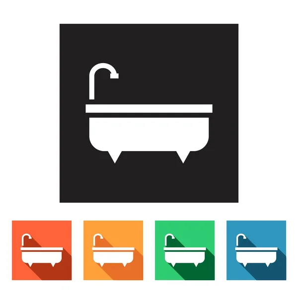 Cuarto de baño, ducha iconos — Vector de stock