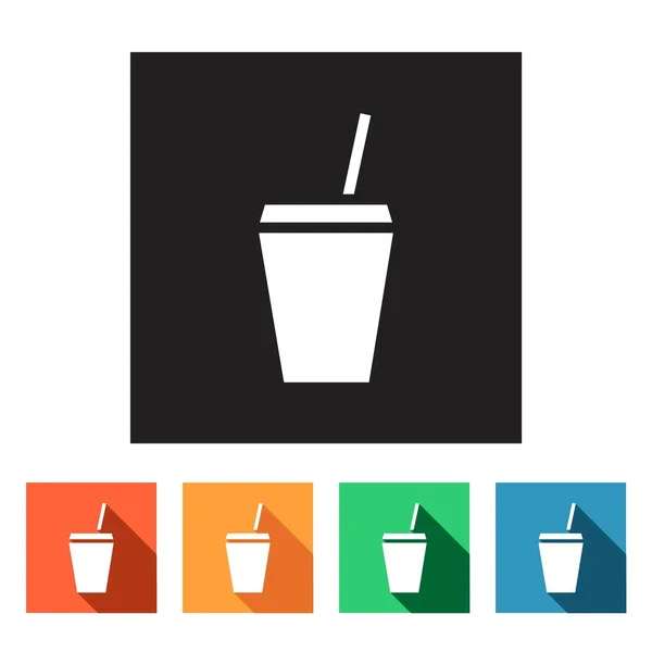 Beker, koffie pictogram — Stockvector