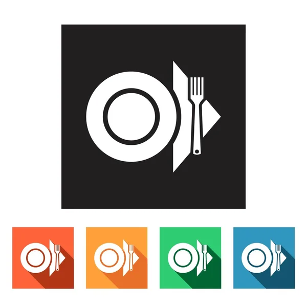 Jedzenie, restauracja ikon — Wektor stockowy