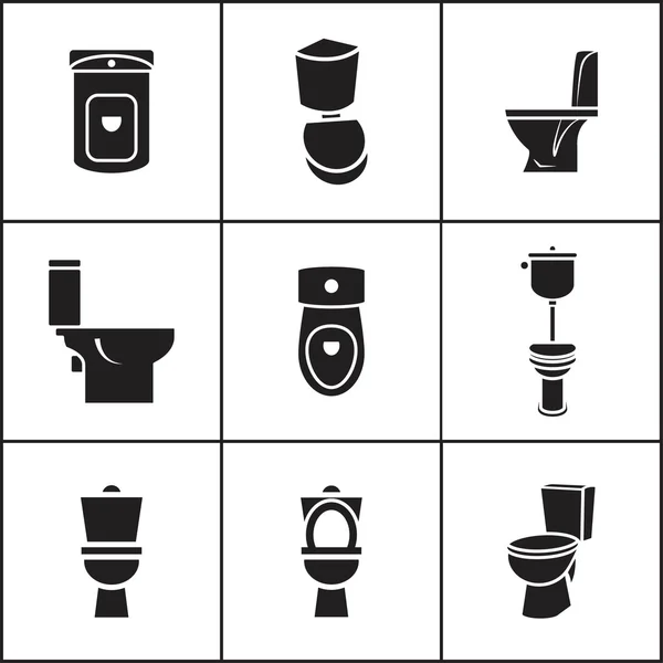 Wc, icônes de placard — Image vectorielle