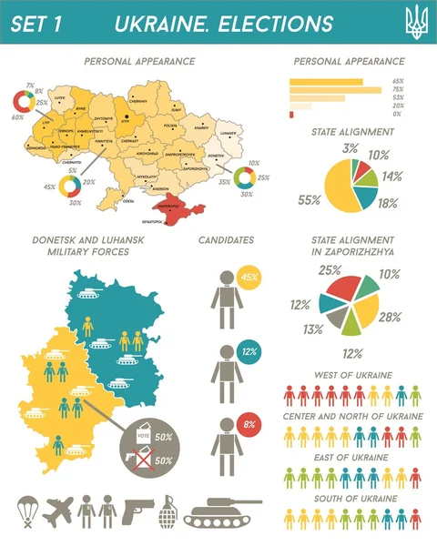 Election infographics in Ukraine — Stock Vector