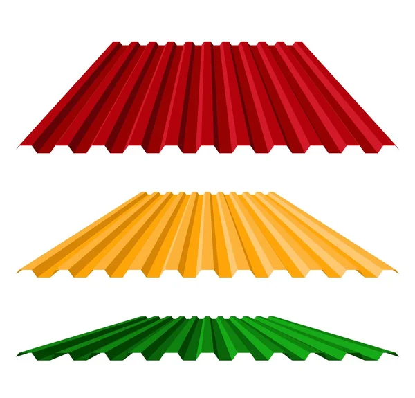 골 판지 금속 지붕 — 스톡 벡터