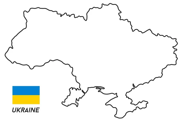 La carte de L'Ukraine — Image vectorielle