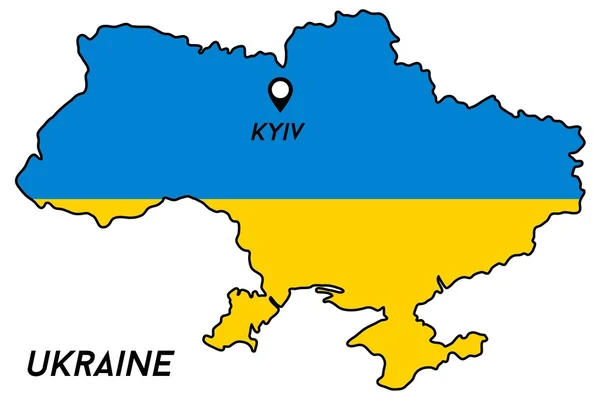 El mapa de Ucrania — Archivo Imágenes Vectoriales