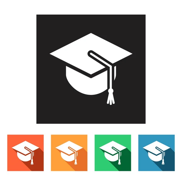 Iconos de tapa de graduado Vector de stock