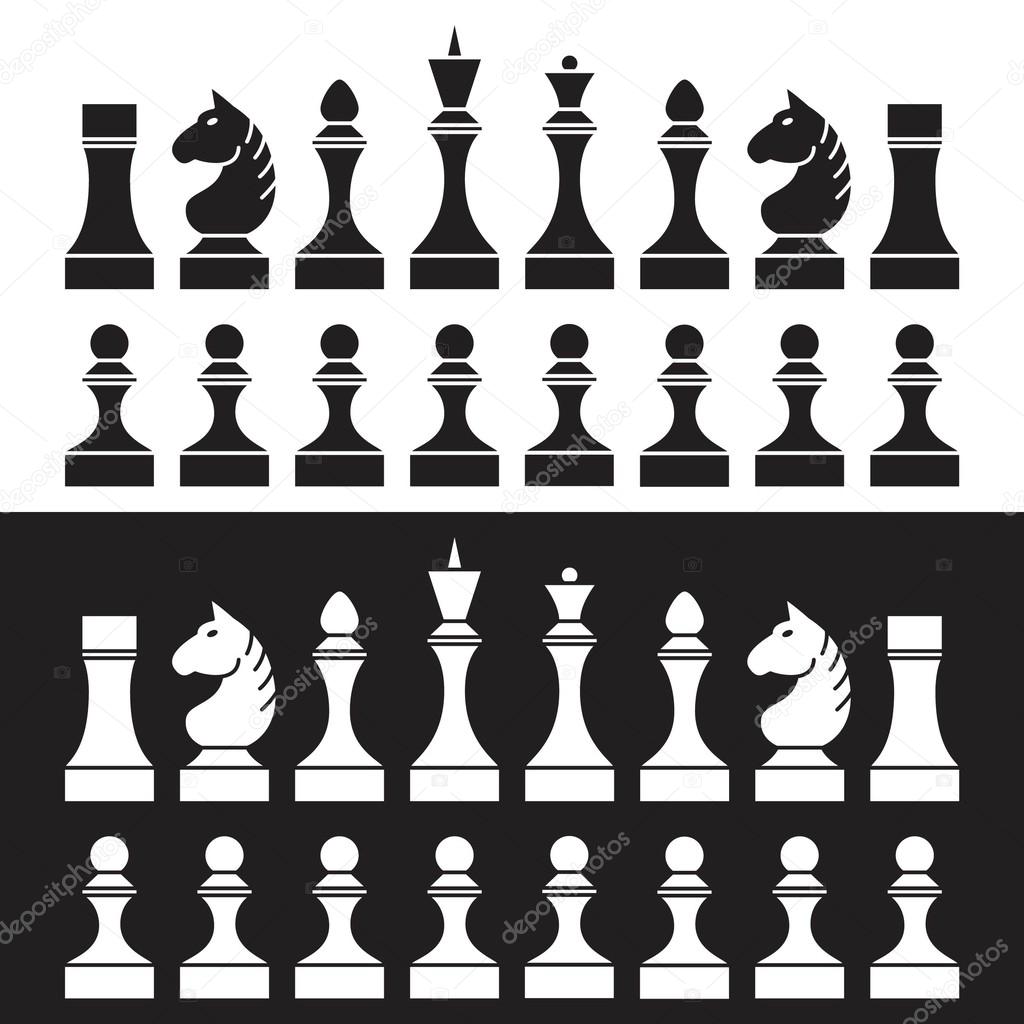 Chess pieces vector