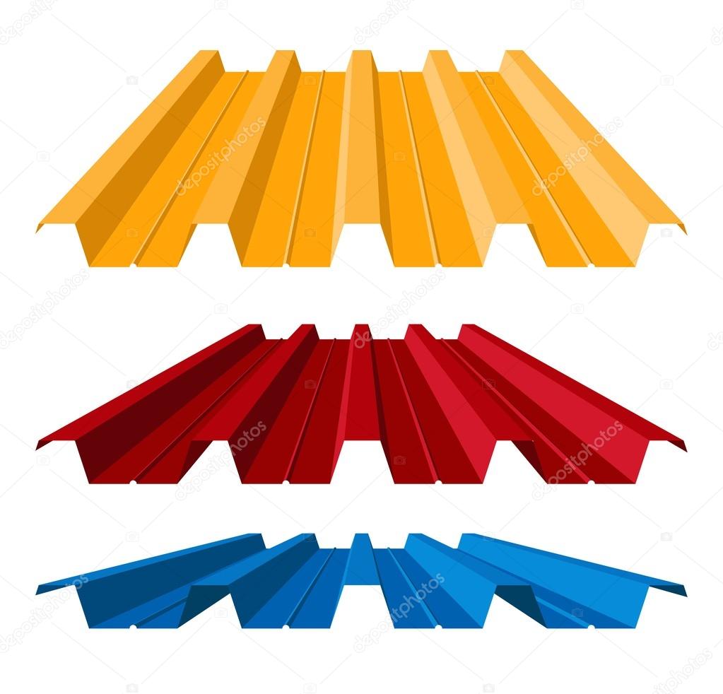 Corrugated metal roof — Stock Vector © marina_ua 56899333