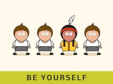 Be yourself Individuality  concept. clipart